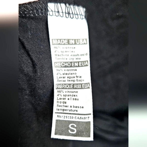 🟢3/$19🟢 Fluxus Bodycon LBD Little Black Dress Cowl Front Size Small - Picture 4 of 5